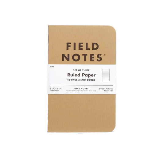 Field Notes Original Kraft Notebook - Ruled (3-Pack)