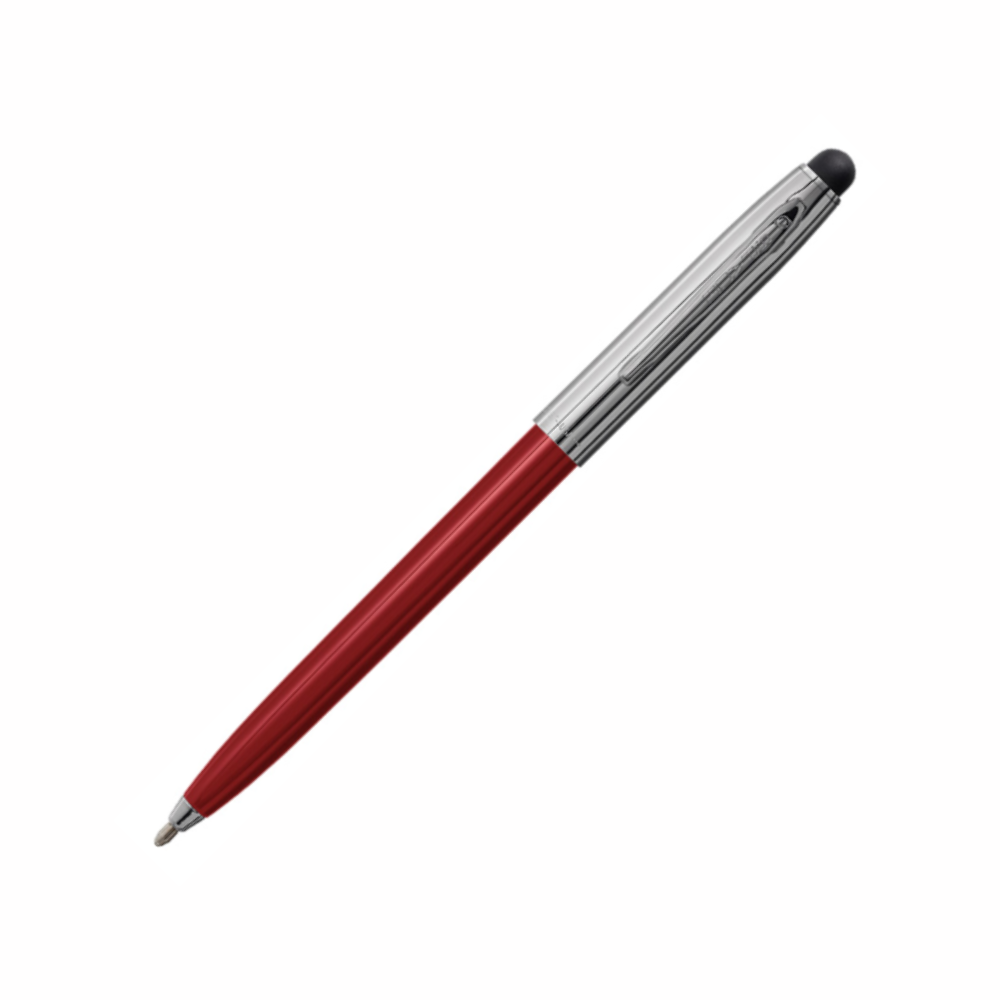 Fisher Space Pen Cap-O-Matic Pen - Red (Chrome Cap with Stylus)