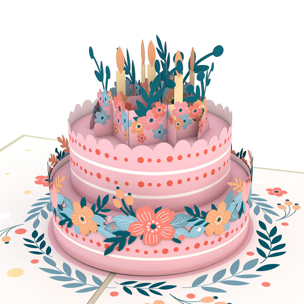 Lovepop Pop-Card - Floral Birthday Cake