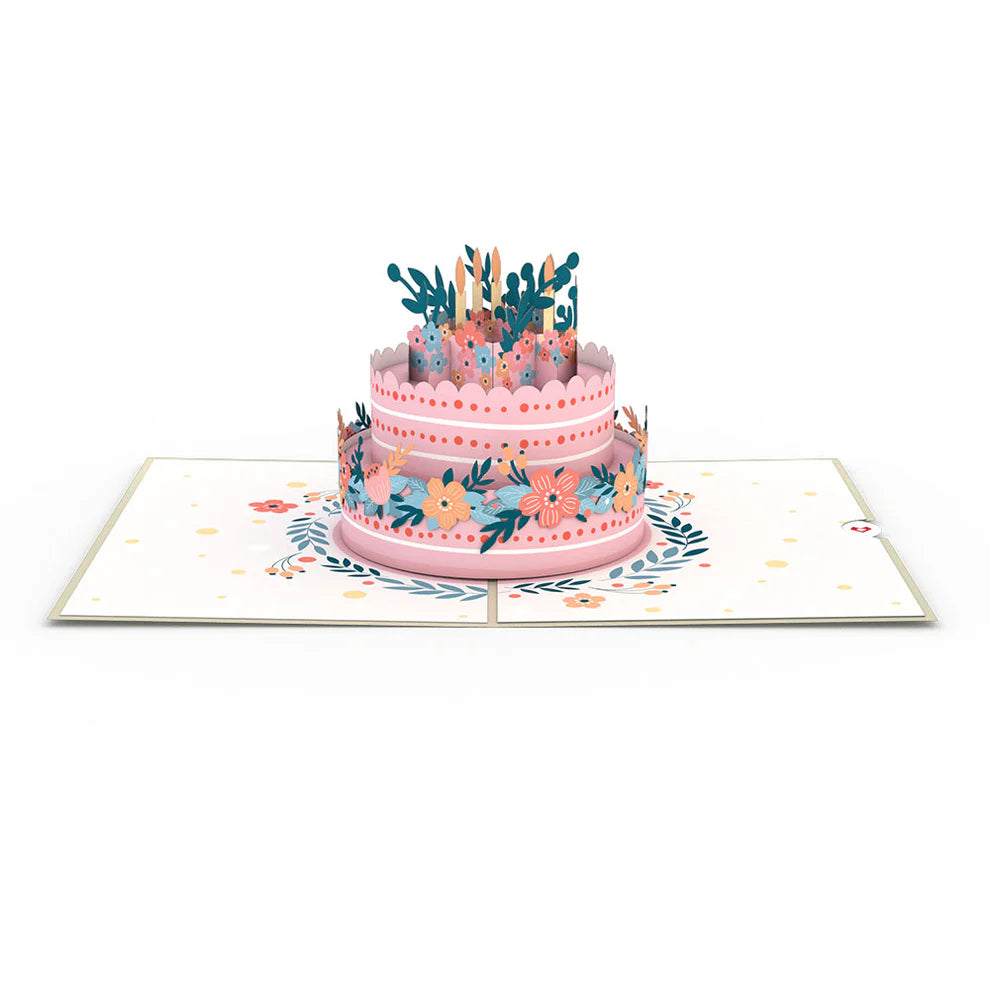 Lovepop Pop-Card - Floral Birthday Cake