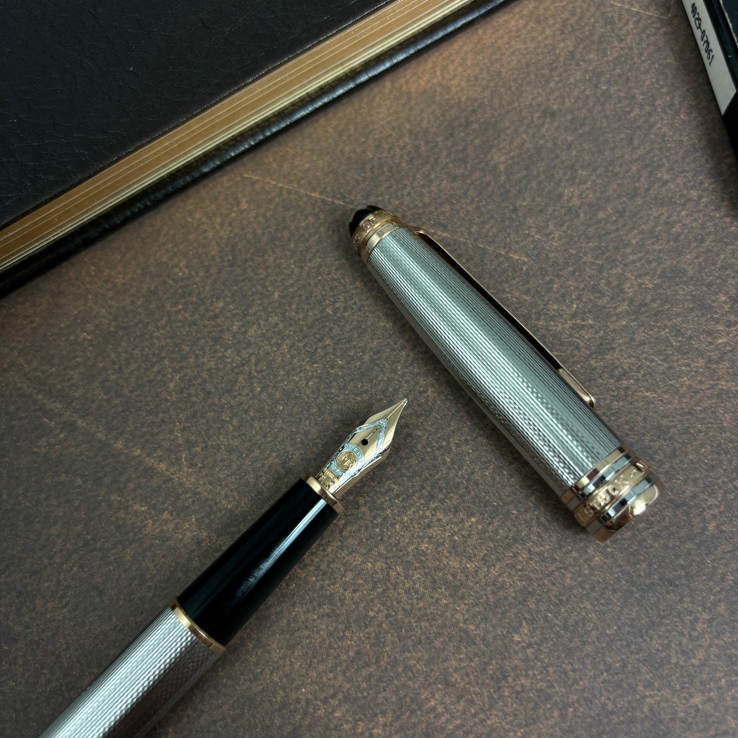 Pre-Owned Montblanc 75th Anniversary of Meisterstuck Solitaire 144 FP Barley Medium