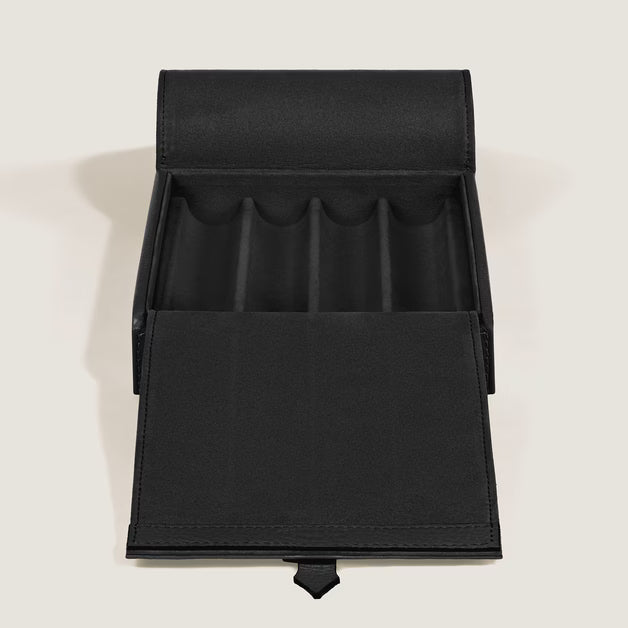 Montblanc Grain Leather 4-Slot Travel Box - Black