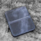 Galen Leather 6 Slot Zippered Magnum Opus Pen Case - Crazy Horse Navy Blue