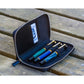 Galen Leather 3 Slot Zippered Pen Case - Black