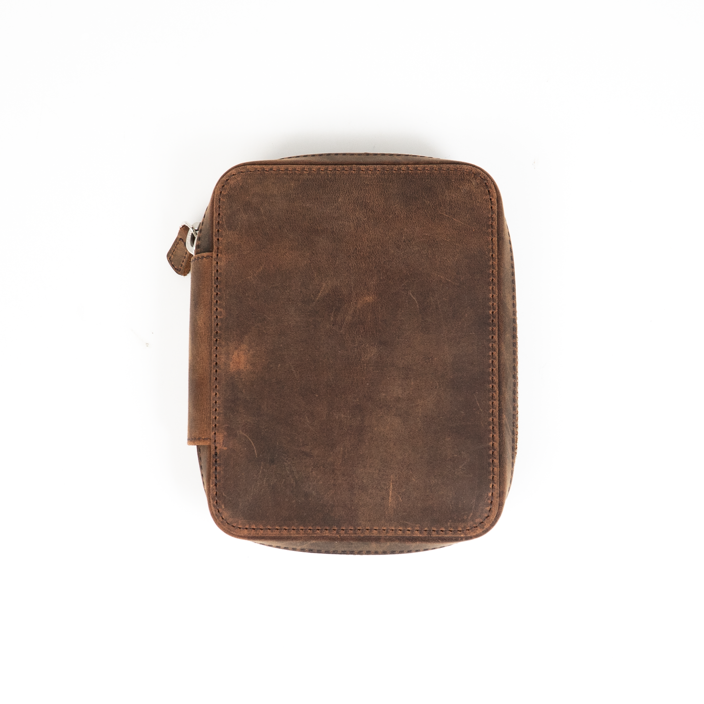Galen Leather 10 Slot Zippered Pen Case - Havana Brown