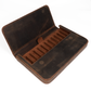 Galen Leather 12 Slot Magnum Opus Pen Case - Havana Brown (with Removable Pen Tray)
