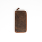 Galen Leather 3 Slot Zippered Pen Case - Havana Brown
