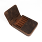 Galen Leather 6 Slot Magnum Opus Pen Case - Havana Brown (with Removable Tray)