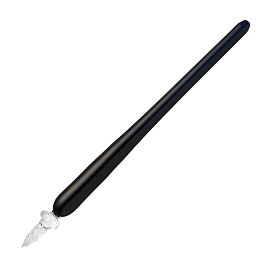 Glass Studio Matsubokkuri Glass Pen - Monochrome Black Porcelain (Medium)