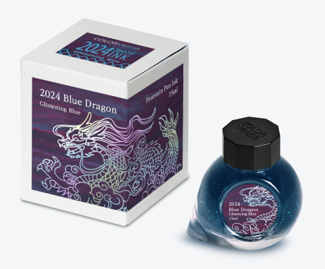 Colorverse Blue Dragon (15ml) Bottled Ink (2024 Special Ink, Glistening Blue)