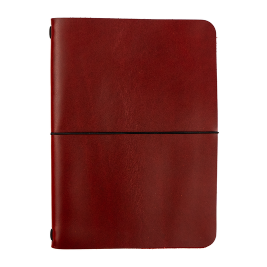 Grit Mercantile Premium A5 Leather Journal Cover - Red