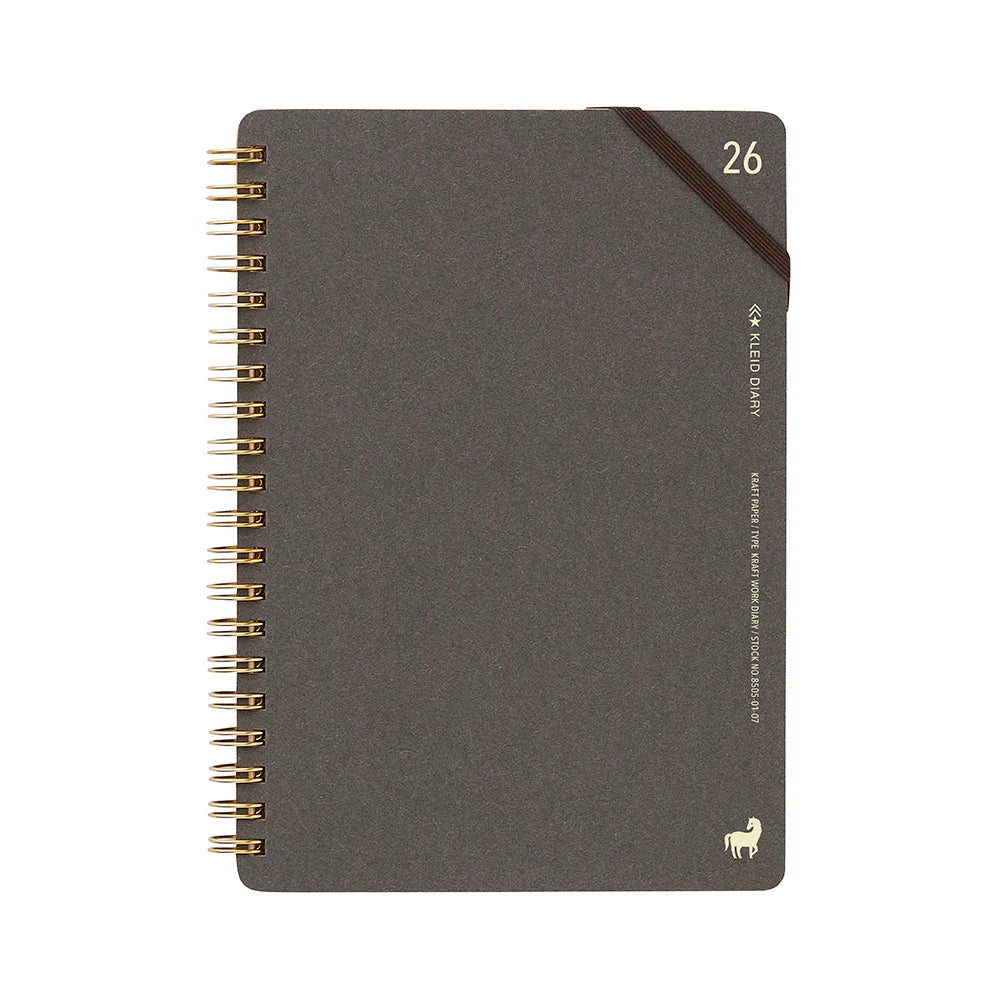 Kleid 2026 Kraft Work Diary B6 - Charcoal