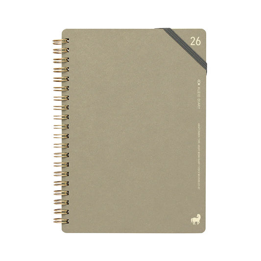 Kleid 2026 Kraft Work Diary B6 - Greige
