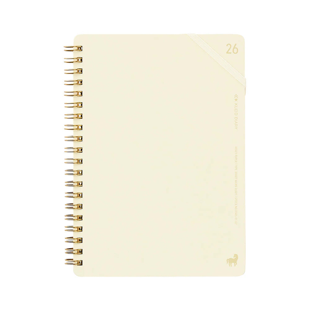 Kleid 2026 Kraft Work Diary B6 - Off White