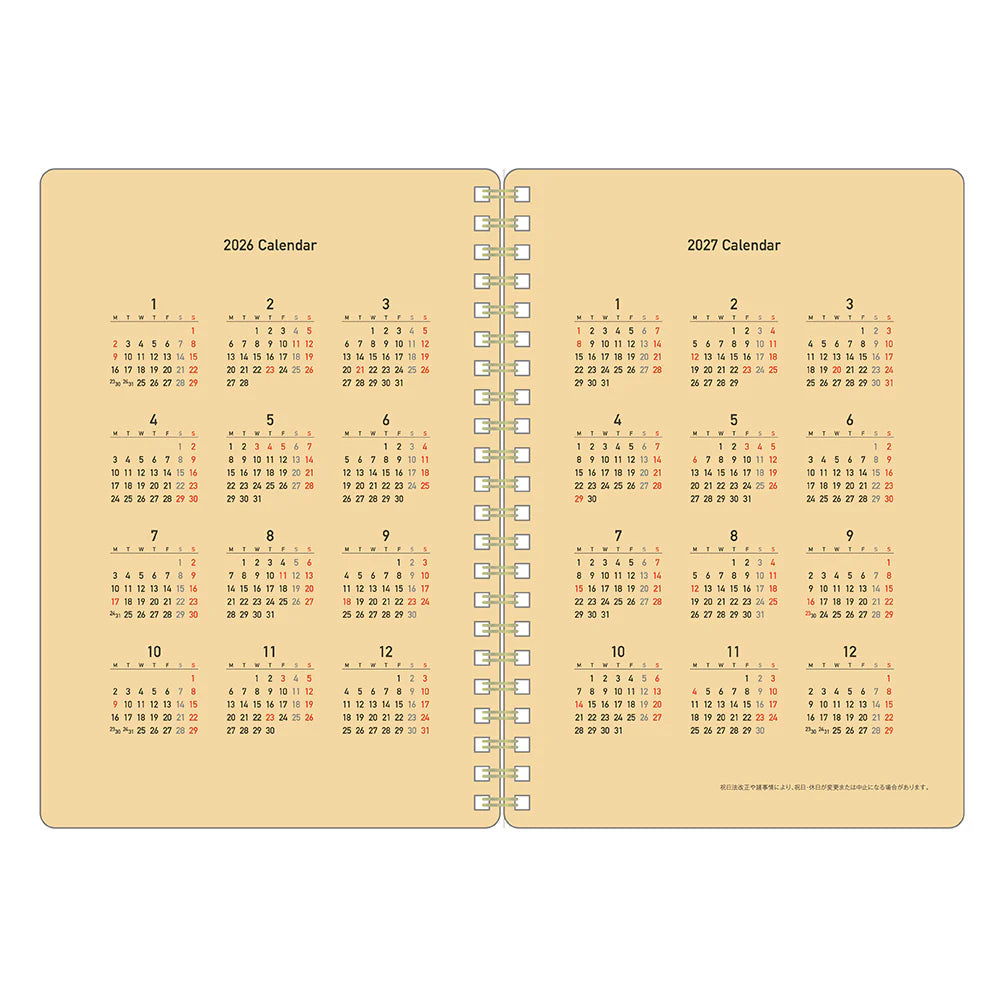 Kleid 2026 Kraft Work Diary B6 - Burgundy