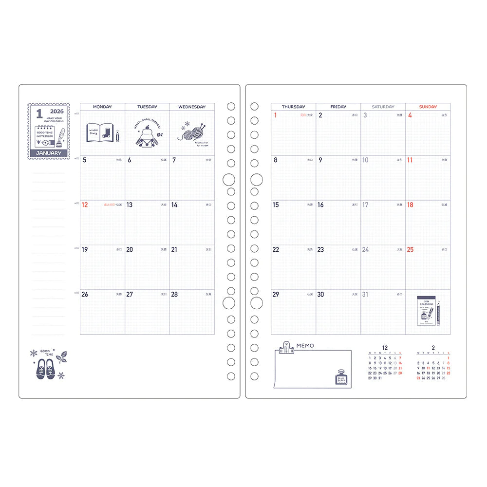 Kleid 2026 Eric x Kleid Loose Leaf Diary A5 - White