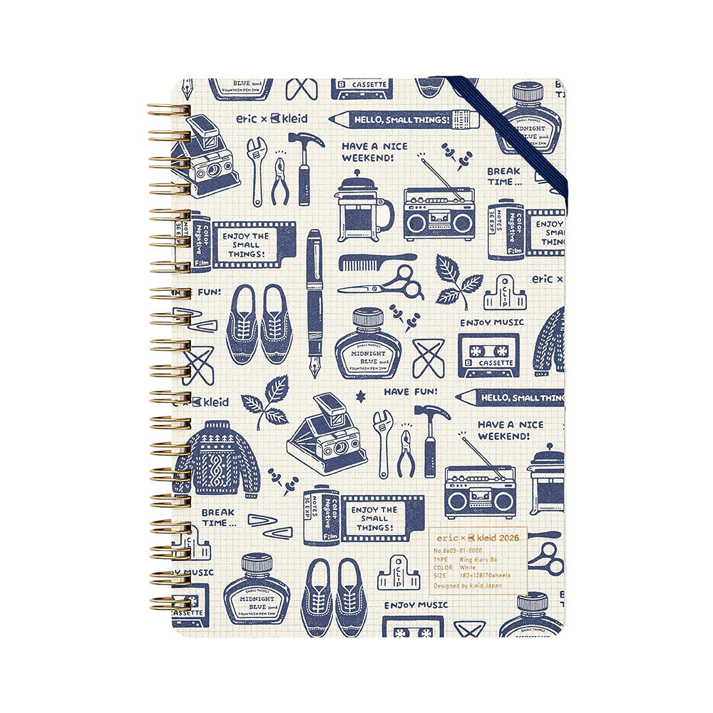 Kleid 2026 Eric x Kleid Ring Diary B6 - White