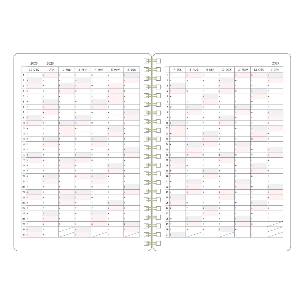 Kleid 2026 Eric x Kleid Ring Diary B6 - Greige