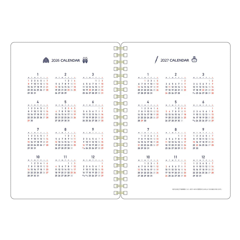 Kleid 2026 Eric x Kleid Ring Diary B6 - White