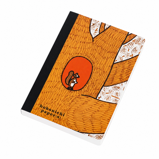 Hobonichi Paper(s) Notepad - 100%ORANGE: Squirrel Appears
