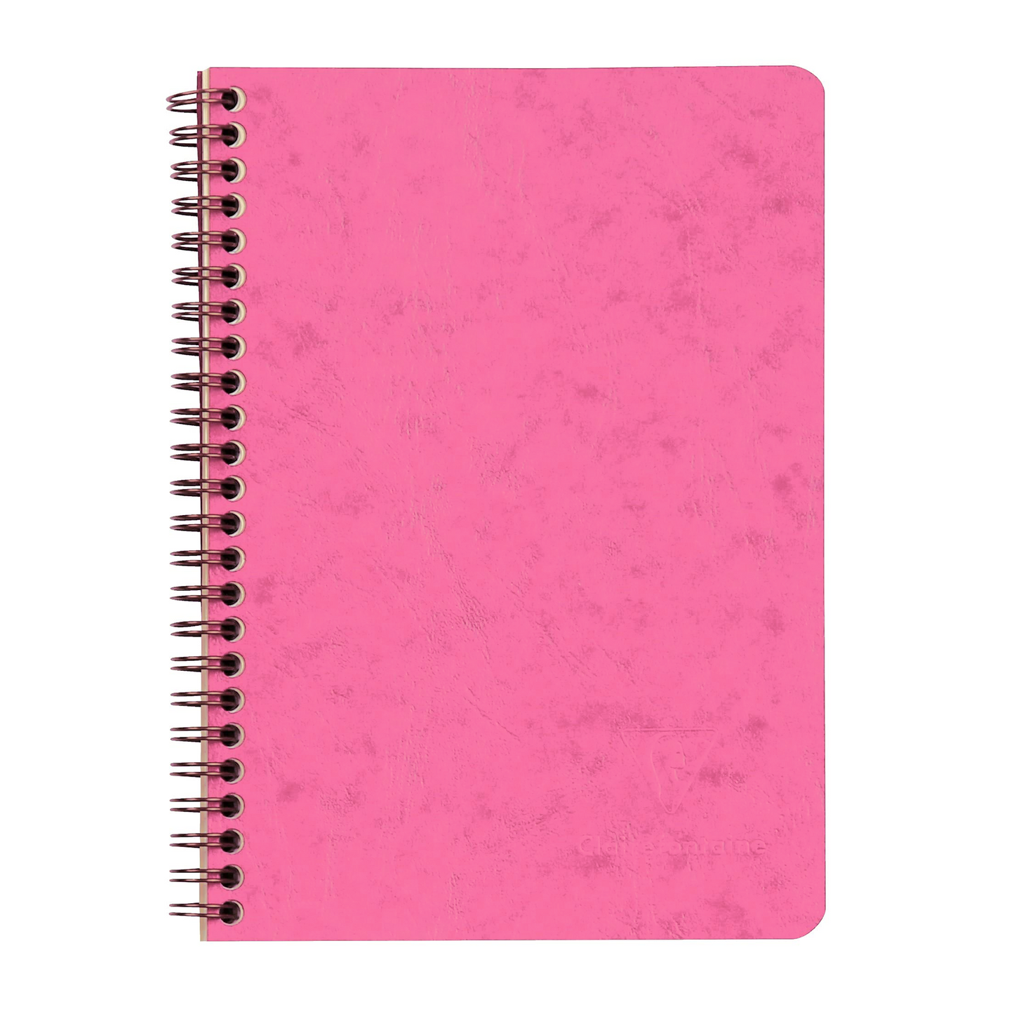 Clairefontaine #785666 Basics Lined with Pockets Wirebound A5 Notebook (6 x 8.25) - Rose