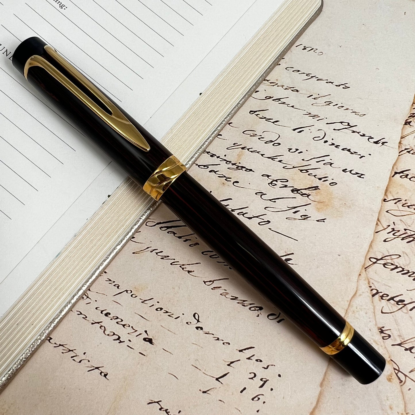 Pre-Owned Waterman Liaison Ebonite Fountain Pen 18K M