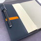 Orom Leather Refillable Journal - Navy (4.75x7.75)