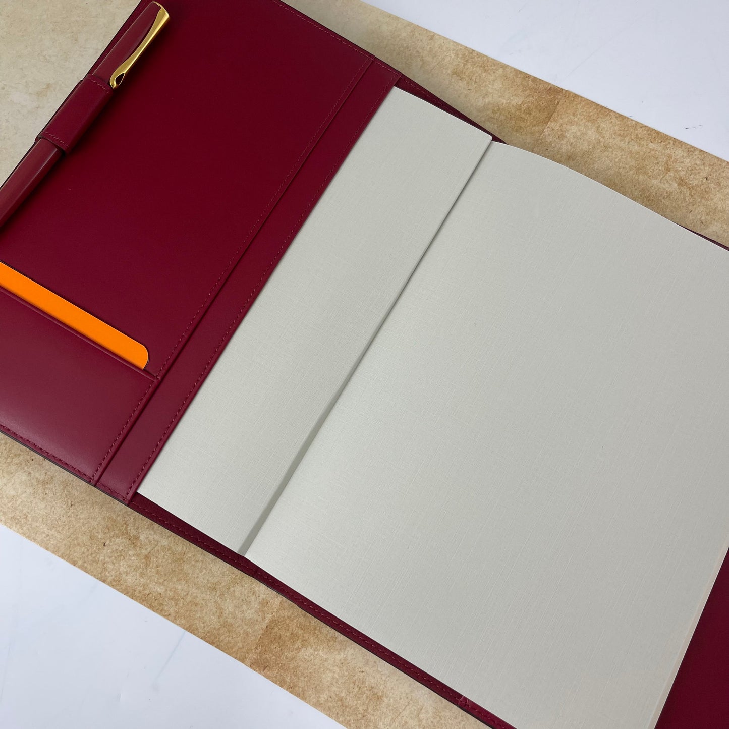 Orom Leather Refillable Journal - Red (7.25x9.25)