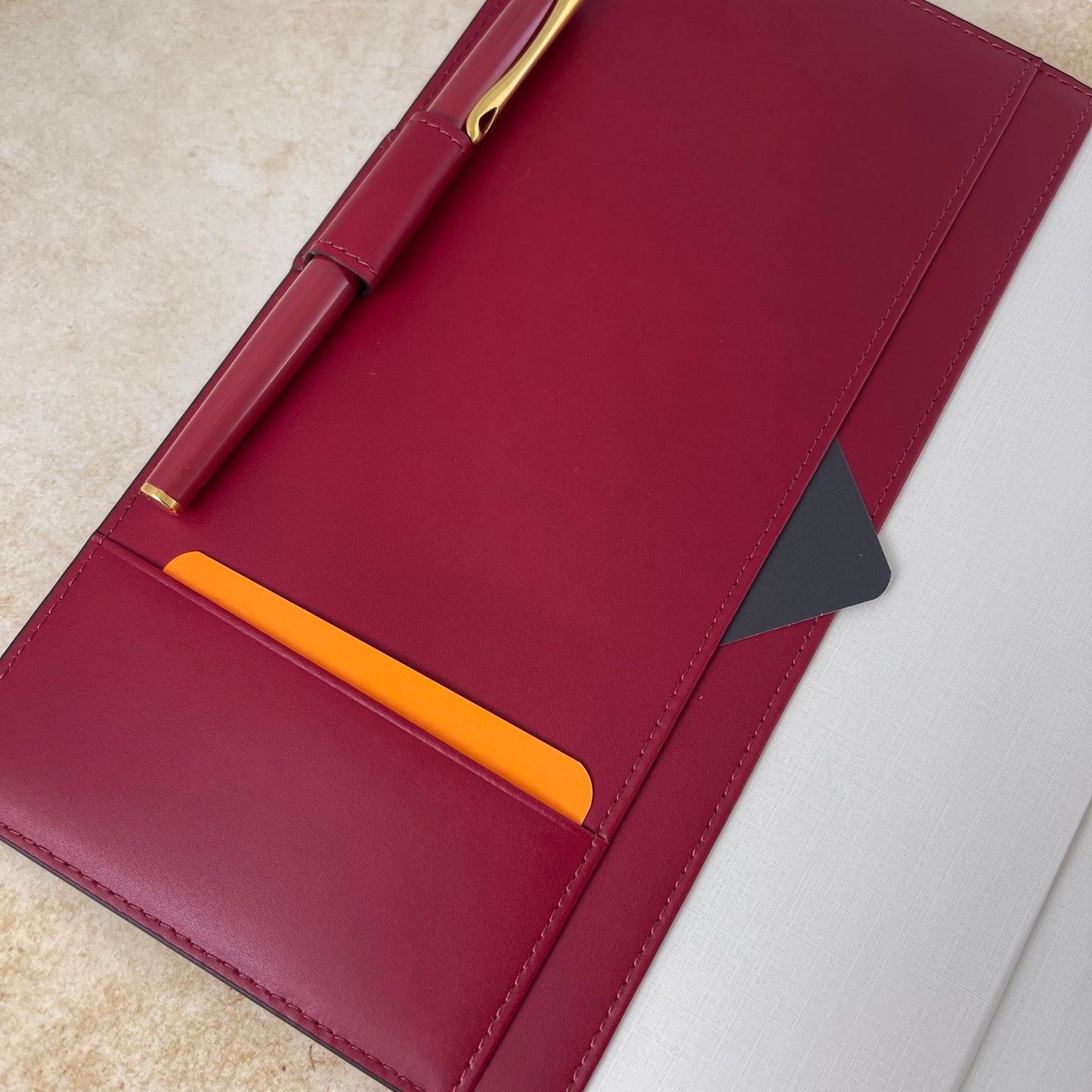 Orom Leather Refillable Journal - Red (7.25x9.25)