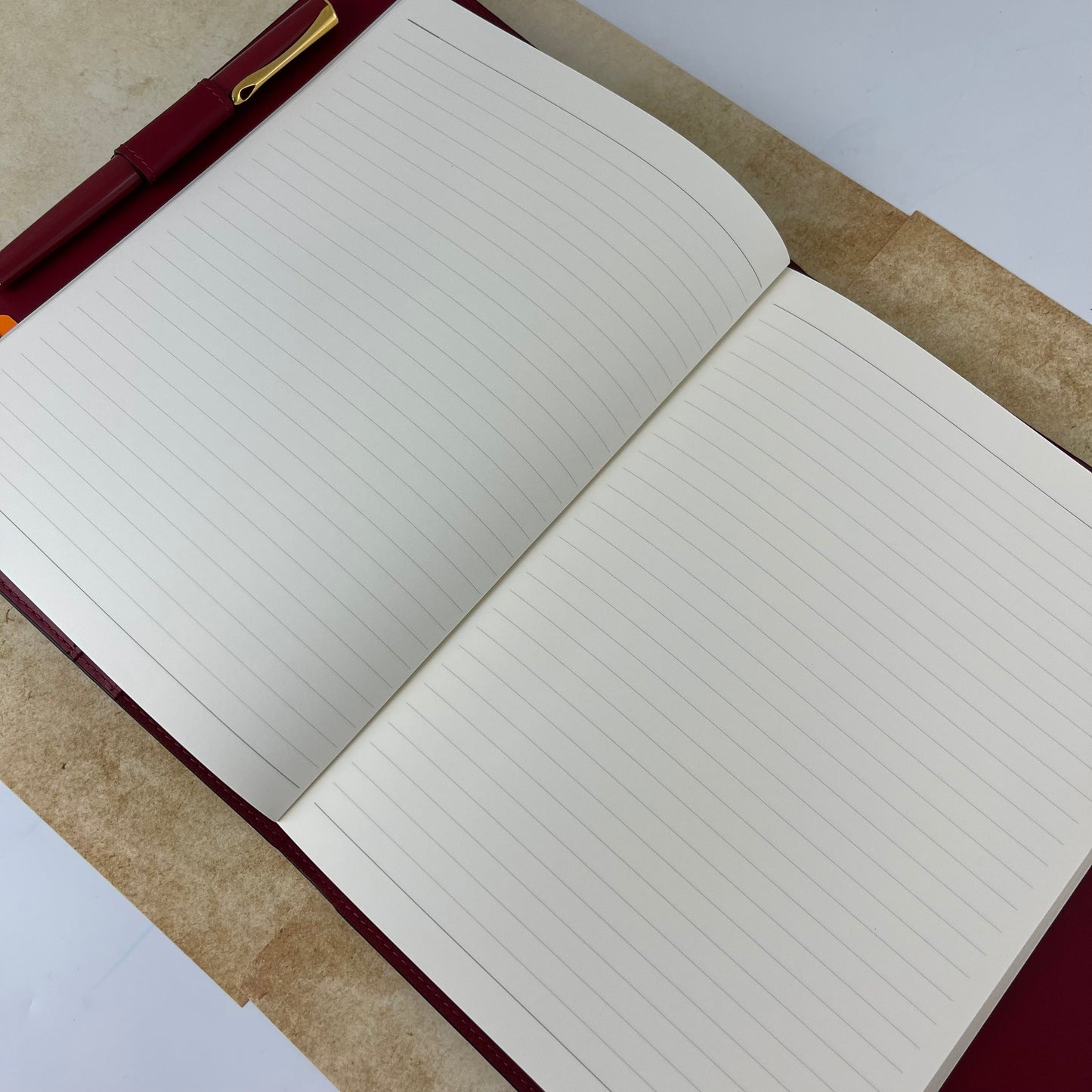 Orom Leather Refillable Journal - Red (7.25x9.25)