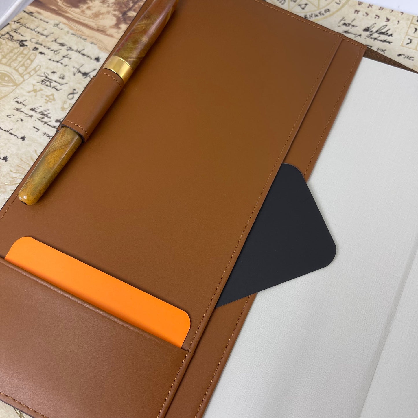 Orom Leather Refillable Journal - Camel (7.25x9.25)