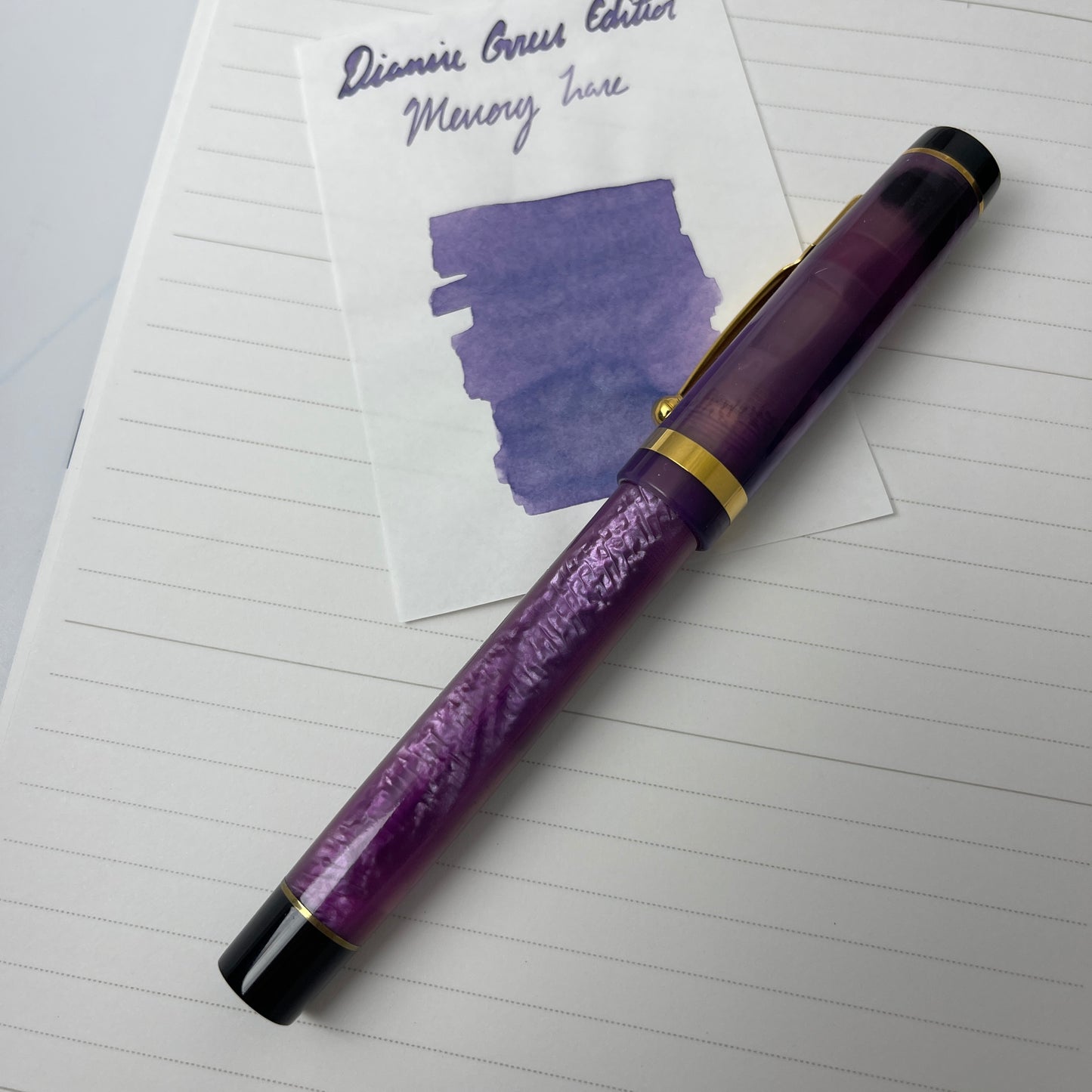 Pre-Owned Conway Stewart Duro Purple Amethyst Limited Fountain Pen - Medium