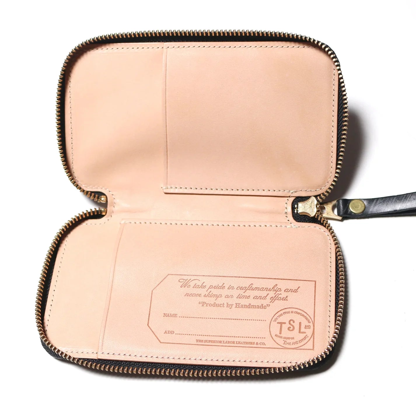 The Superior Labor Bridle Leather Zip Pen Case - Black