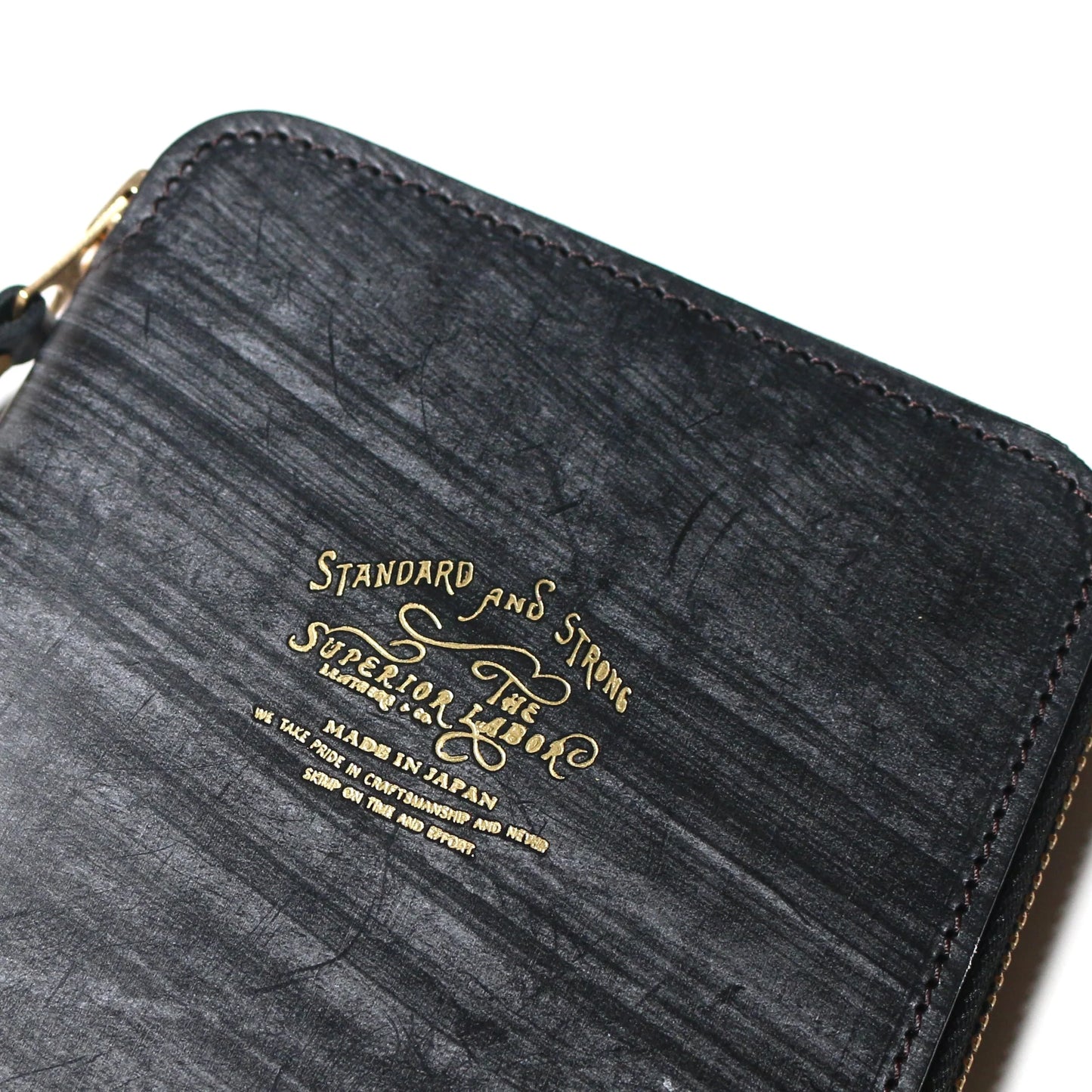 The Superior Labor Bridle Leather A6 Zip Organizer - Black
