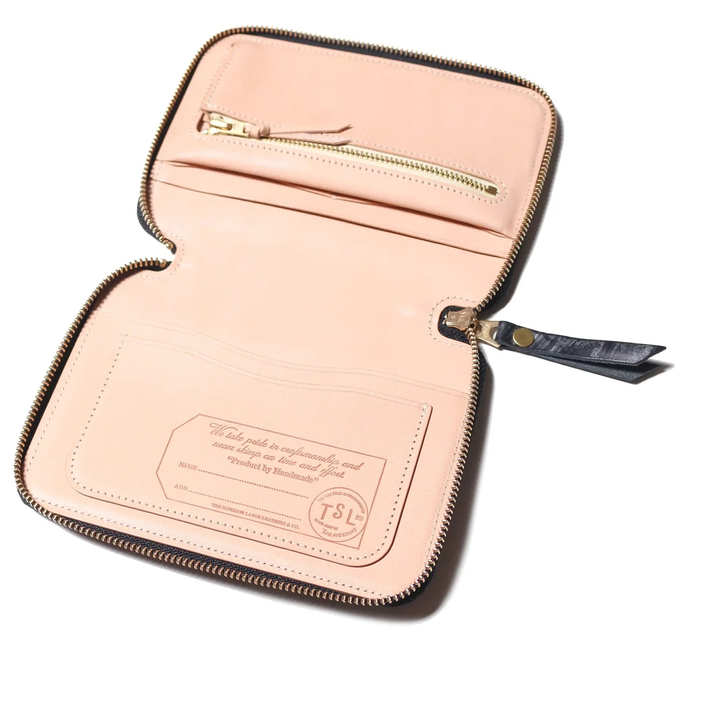 The Superior Labor Bridle Leather A6 Zip Organizer - Black