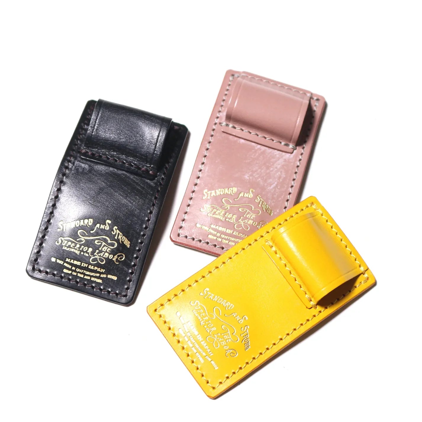 The Superior Labor Bridle Magnetic Leather Clip Pen Holder - Yellow