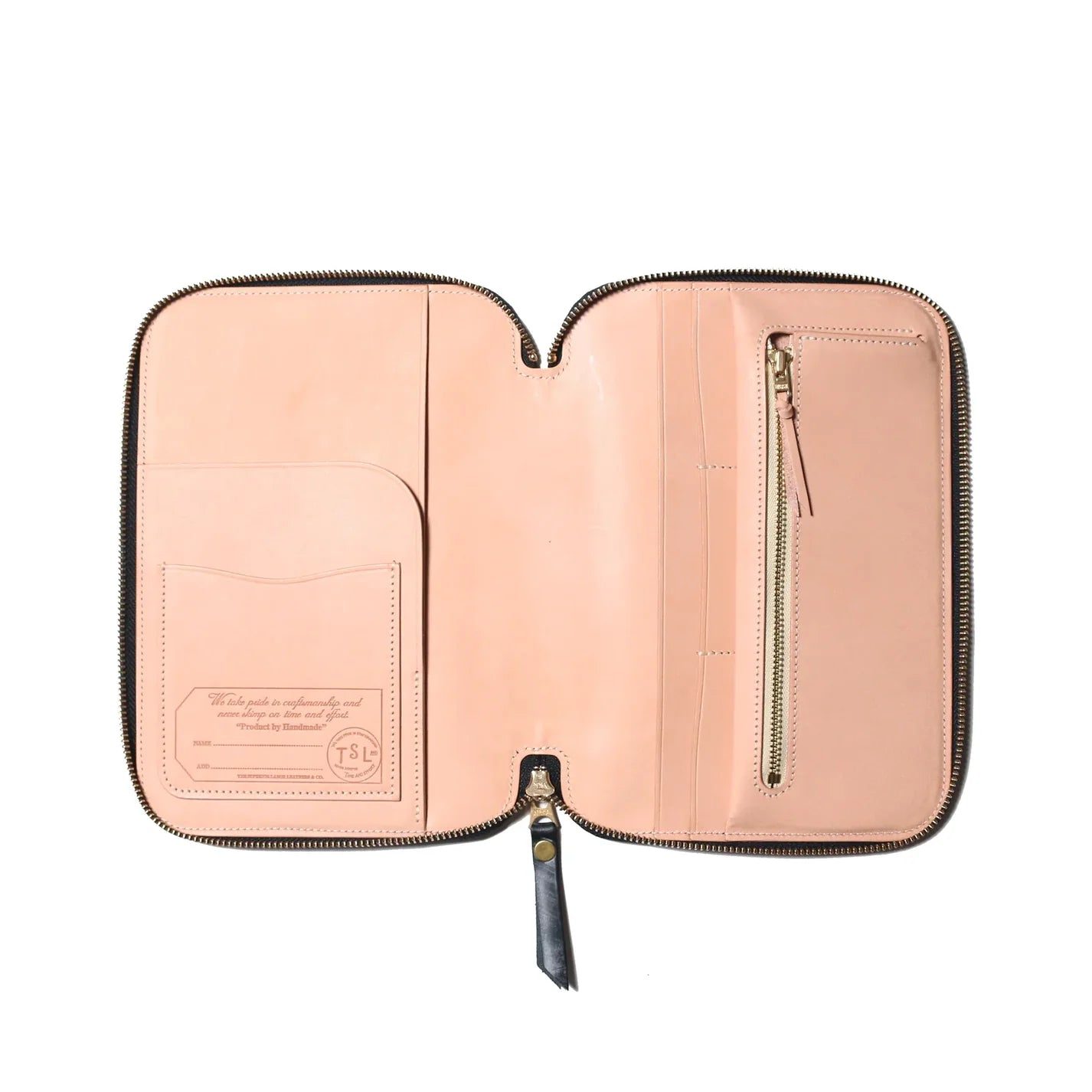 The Superior Labor Bridle Leather A5 Zip Organizer - Black The Superior Labor Bridle Leather A5 Zip Organizer - Black