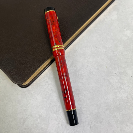 Pre-Owned Parker Duofold International Jasper Red Marble Rollerball