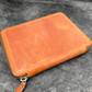 Galen Leather 10 Slots Zippered Pen Case with A5 Notebook Holder - Crazy Horse Tan