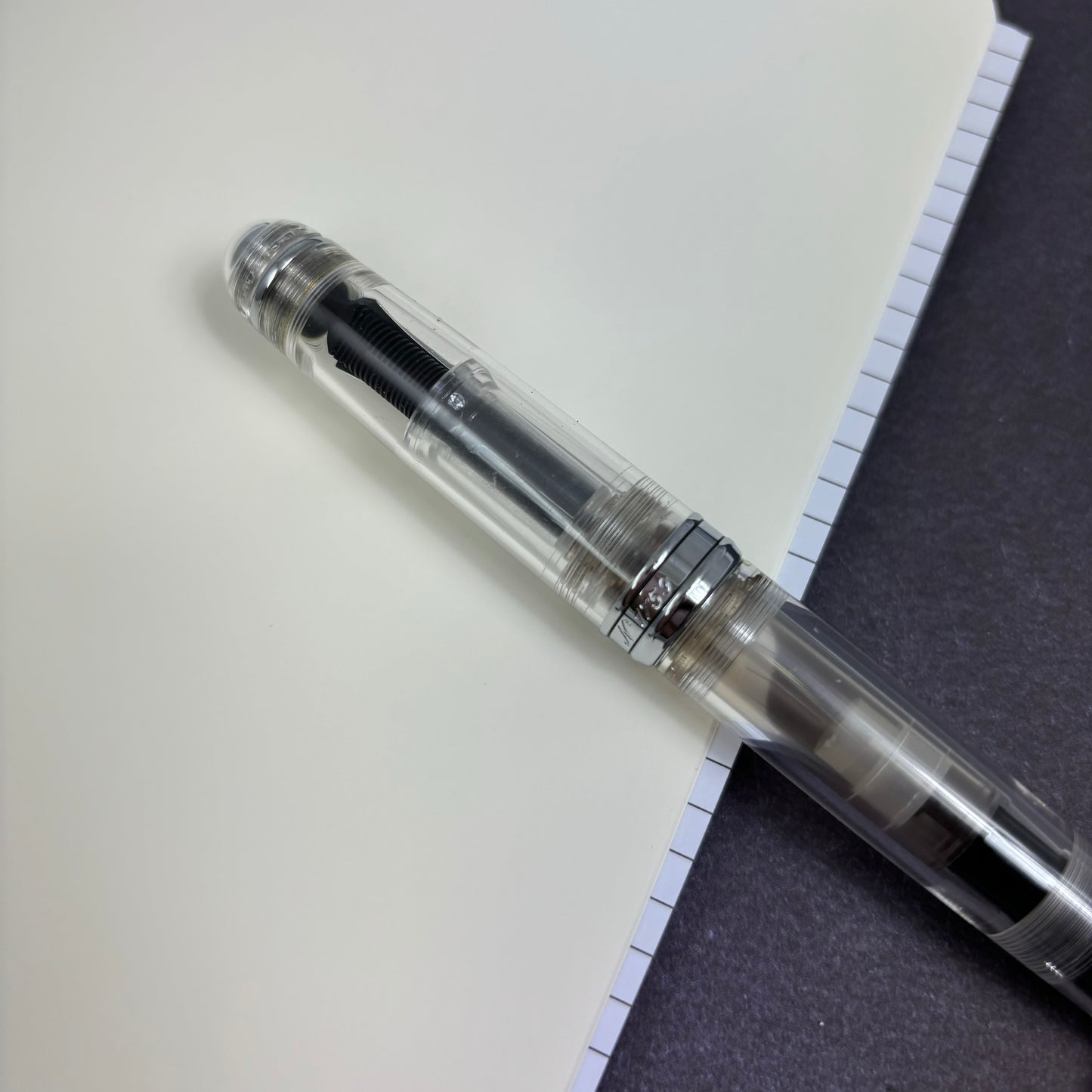 Pre-Owned Aurora 88 Fountain Pen Demo with Silver Trim Medium