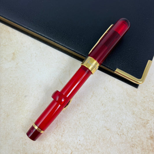 Pre-Owned Conklin Mark Twain Fountain Pen - Red Stub