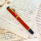 Pre-Owned Parker Duofold International Big Red (Orange) Fountain Pen 18K M