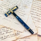 Pre-Owned Parker Duofold International Blue Marble Fountain Pen 18K F