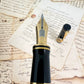 Pre-Owned Parker Duofold Centennial Black with Gold Fountain Pen 18K M