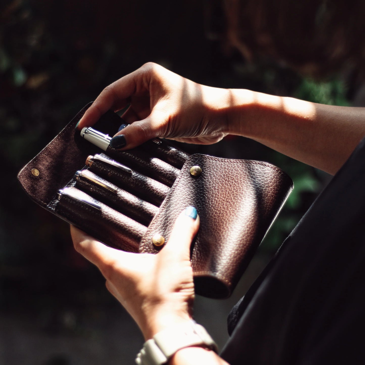 The Superior Labor Toscana Fountain Pen Case - Black (Five Pens)