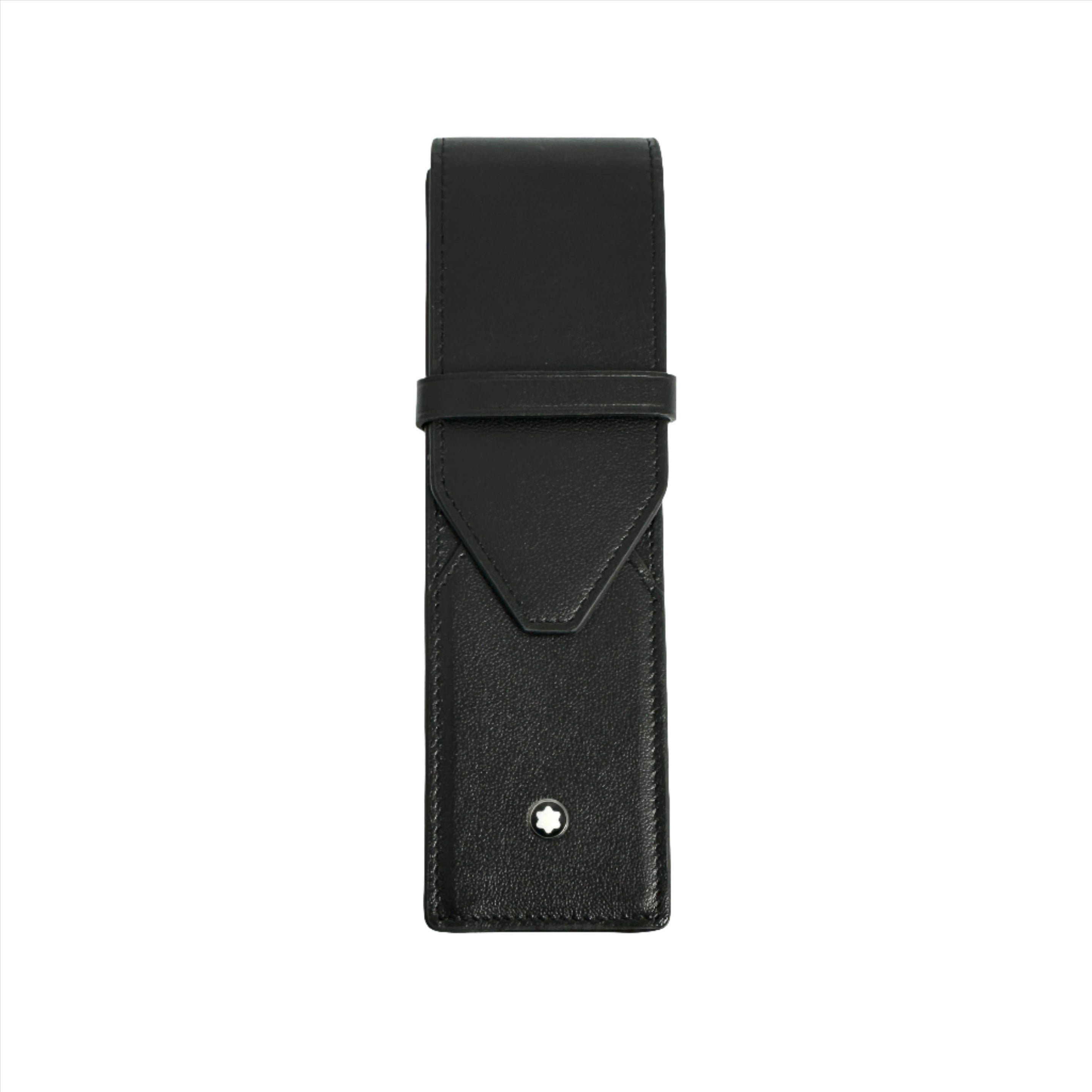 筆記具 Montblanc Pen Pouch WI 2 Pen Montblanc Meisterstück 2-Pen Pouch - Black – Dromgoole's Fine