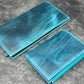 Galen Leather Wallet Insert for Traveler's Notebook Regular Size - Crazy Horse Ocean Blue