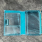 Galen Leather Wallet Insert for Traveler's Notebook Passport Size - Crazy Horse Ocean Blue
