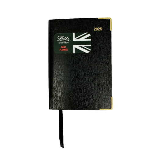 Letts of London 2025 Classic Mini Pocket Day to a Page Planner - Black
