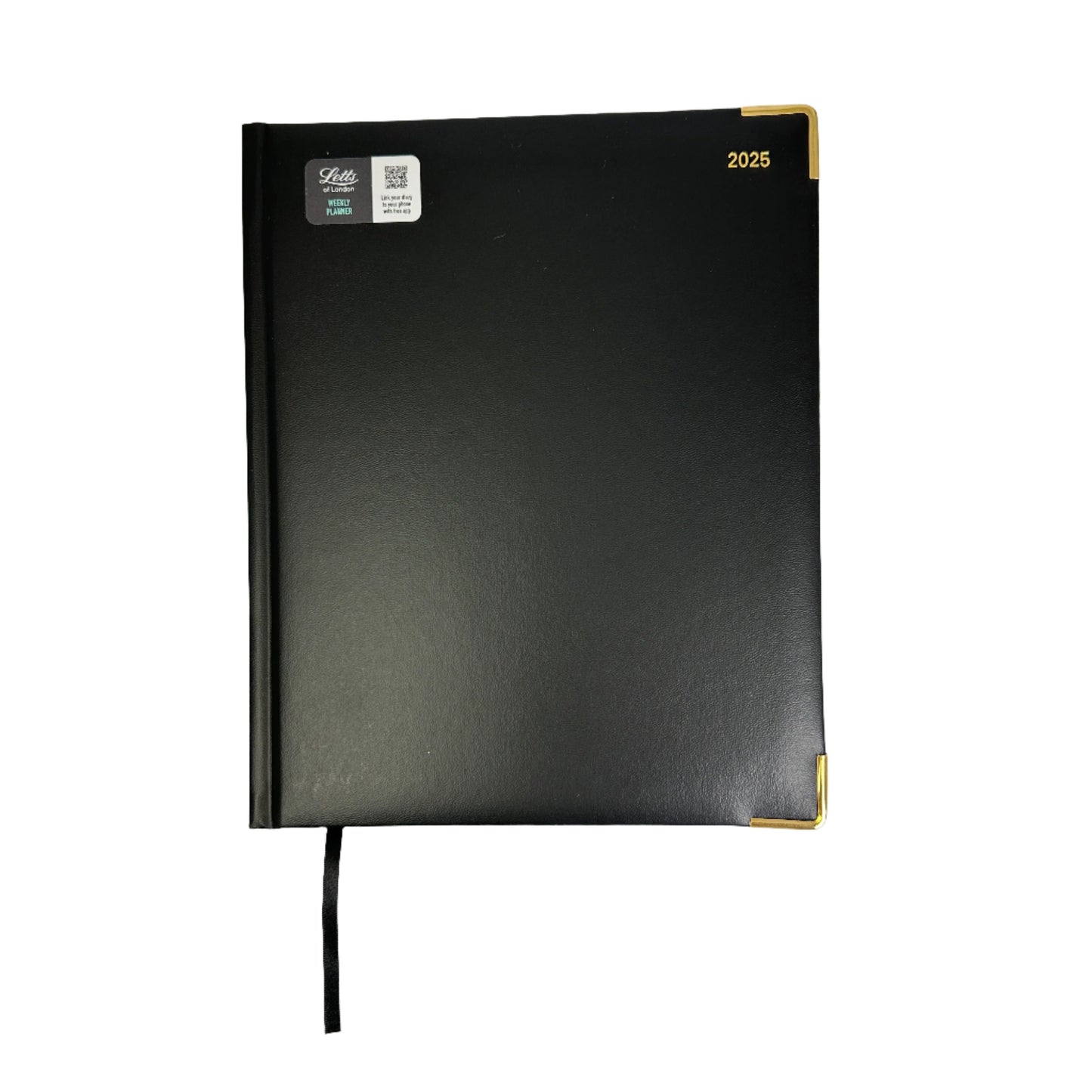 Letts of London 2025 Classic Quarto Vertical Week to View Planner with Appointments - Black